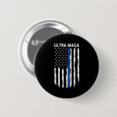 Ultra Maga US Flag Proud Ultra Maga Button (Vorne & Hinten)
