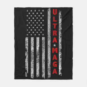 Ultra MAGA Vintage amerikanische Fahne Ultra MAGA Fleecedecke
