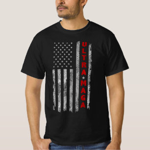 Ultra MAGA Vintage amerikanische Fahne Ultra MAGA T-Shirt
