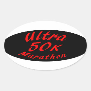 ultra Marathon 50K Ovaler Aufkleber
