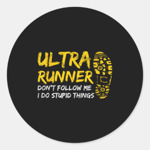 Ultra-Marathon-Design für einen Ultra-Marathon-Läu Runder Aufkleber