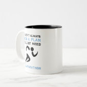 Ultra-Marathon-Jogger Ultra-Marathonwandern  Zweifarbige Tasse (Vorderseite Links)