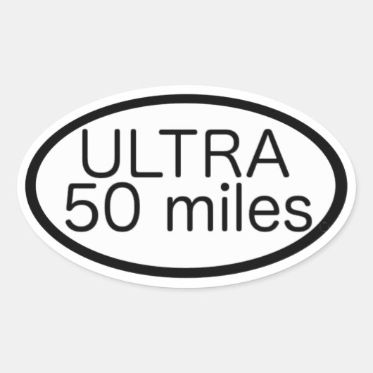 Ultra-Marathon Ovaler Aufkleber (Vorderseite)