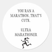 Ultra-Marathon Runder Aufkleber (Vorderseite)
