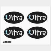 Ultra-Marathon-Sticker Ovaler Aufkleber (Blatt)