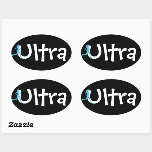 Ultra-Marathon-Sticker Ovaler Aufkleber (Blatt)