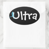 Ultra-Marathon-Sticker Ovaler Aufkleber (Tasche)