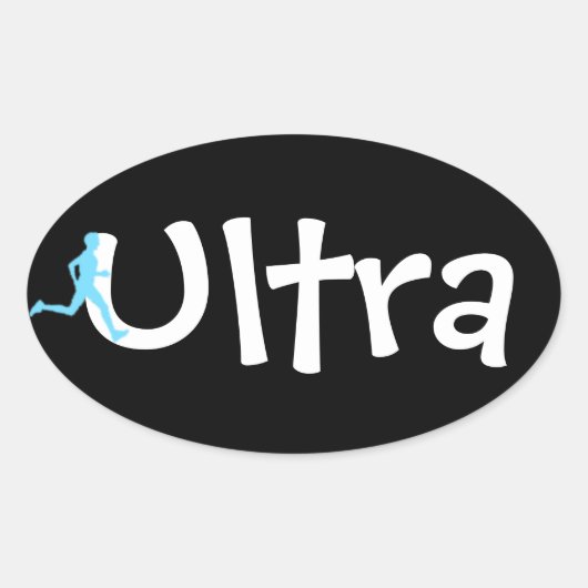Ultra-Marathon-Sticker Ovaler Aufkleber (Vorderseite)