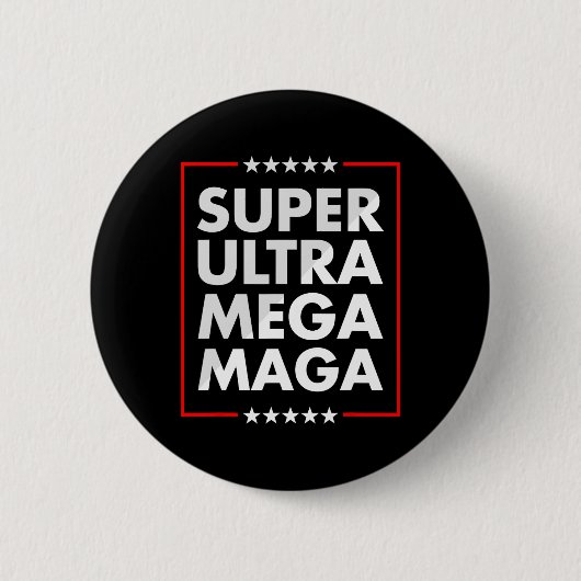 Ultra Mega Maga Trump Liberal Unterstützer Republi Button (Vorderseite)