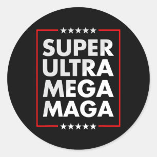 Ultra Mega Maga Trump Liberal Unterstützer Republi Runder Aufkleber