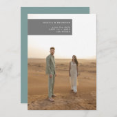 Ultra-Minimal-Einfache moderne Hochzeit des Fotos Save The Date (Vorne/Hinten)