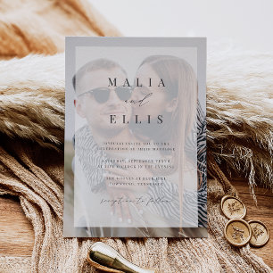 Ultra-Minimal   Foto Overlay Wedding Einladung