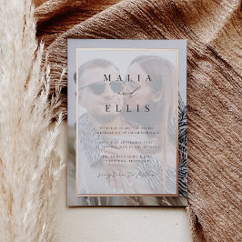 Ultra-Minimal | Foto Overlay Wedding Folieneinladung