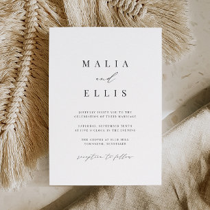 Ultra-Minimal   Kalligrafie Akzente Hochzeit Einladung