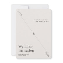 Ultra Minimal luxury Creative wedding invitation 