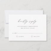 Ultra-Minimal | Moderne Kalligraphie Akzent RSVP Karte (Vorderseite)