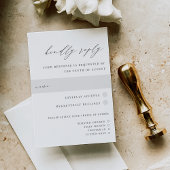 Ultra-Minimal | Script Accent Wedding Meal Choice RSVP Karte