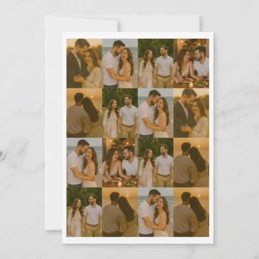 Ultra minimal text photo collection save the date einladung (Rückseite)