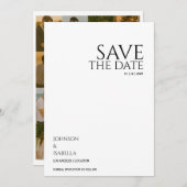 Ultra minimal text photo collection save the date einladung (Vorne/Hinten)