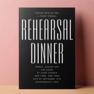 ULTRA MINIMALISTISCH MODERNE WEDN PROBE DINNER EINLADUNG