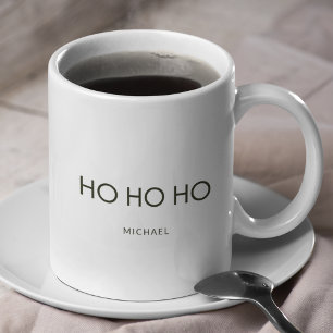 Ultra Minimalistische Dunkelgrüne "HO HO HO HO" Ur Kaffeetasse