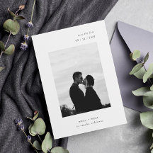 Ultra Minimum Modern Typography Foto Wedding