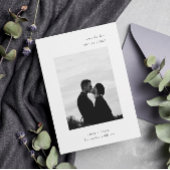 Ultra Minimum Modern Typography Foto Wedding Save The Date