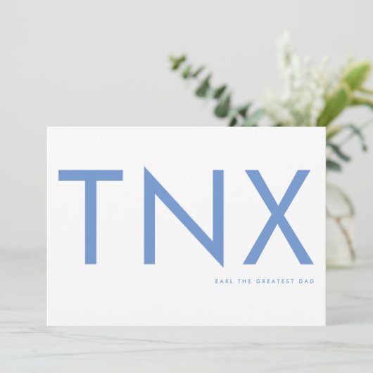 Ultra Modern Bold Baby Blue Vielen Dank für den Ta (Stehend Vorderseite)