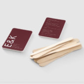 Ultra Modern Bold Big Monogram Burgundy Maroon Fächer (Non-assembled)