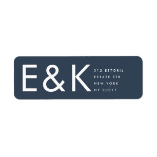Ultra Modern Bold Big Monogram Navy Blue
