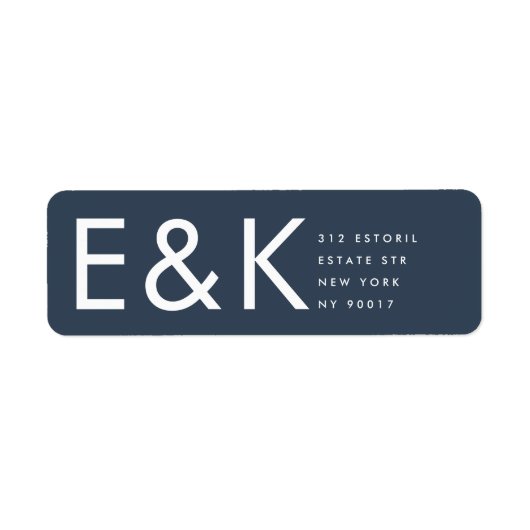 Ultra Modern Bold Big Monogram Navy Blue (Vorne)