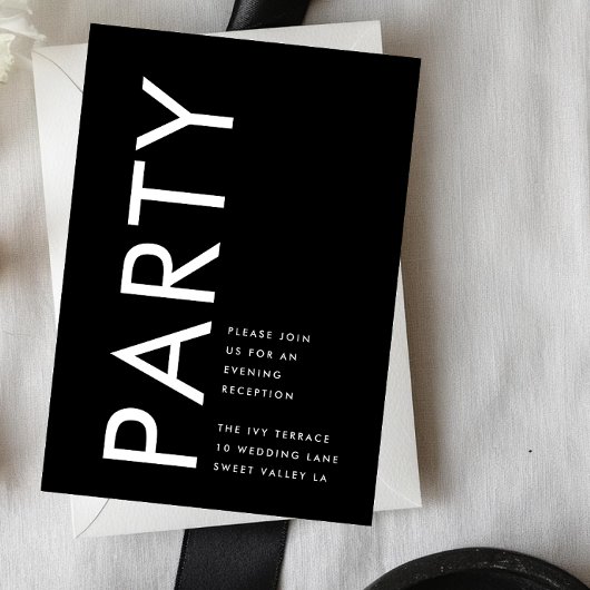 Ultra Modern Bold Big Monogram Simple Wedding Begleitkarte