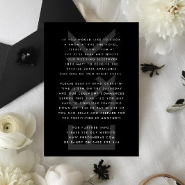 Ultra Modern Bold Big Monogram Simple Wedding Begleitkarte