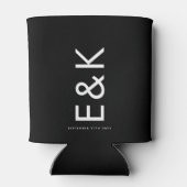 Ultra Modern Bold Big Monogram Simple Wedding Dosenkühler (Rückseite)