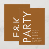 Ultra Modern Bold Big Monogram Simple Wedding Encl Begleitkarte (Vorne/Hinten)
