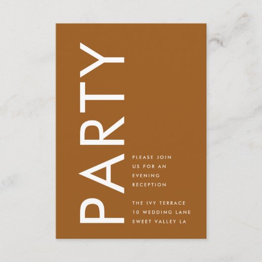 Ultra Modern Bold Big Monogram Simple Wedding Encl Begleitkarte (Vorderseite)