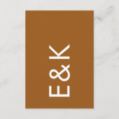 Ultra Modern Bold Big Monogram Simple Wedding Encl Begleitkarte (Rückseite)