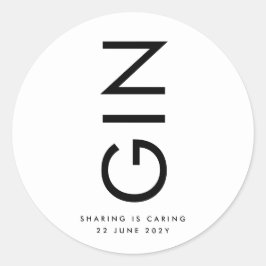 Ultra Modern Bold Big NAMES Liquor Flasche Runder Aufkleber