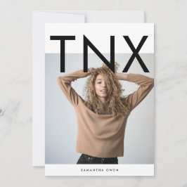 Ultra Modern Bold Big TNX Einfache Graduierung Dankeskarte