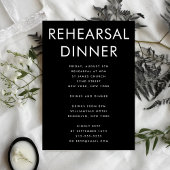 ULTRA MODERN BOLD BLACK WEDING PROBE DINNER EINLADUNG