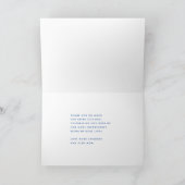 Ultra-Modern Bold Blue Name Einfache Vater's Karte (Innenseite)