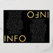Ultra Modern Bold Names 2 x Info Details GOLD Folieneinladung (Vorderseite)