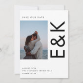 ULTRA MODERN BOLD NAMES MULTI FOTO SAVE THE DATE EINLADUNG (Vorderseite)