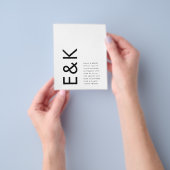 Ultra-Modern Budget kühne Monogramm einfache Hochz Flyer (Gruppe)