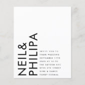 Ultra-Modern Budget kühne NAMES Simple Wedding (Vorderseite)