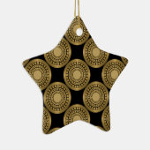 Ultra Modern Circles Star Ornament, Golden Keramik Ornament (Rechts)