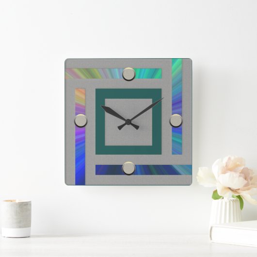 Ultra Modern Contemporary Quadratische Wanduhr (Zuhause)