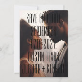 Ultra-Modern Einfache Groß-Fett-Details Foto Hochz Save The Date (Vorderseite)