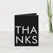 Ultra Modern formatiert Groß Monogram einfach Dankeskarte (Vorderseite)