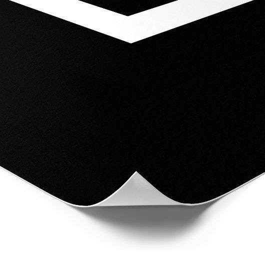 Ultra Modern formatiert Groß Monogram einfach Poster (Ecke)